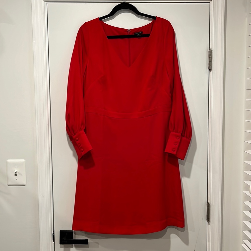 Ann Taylor Vibrant Red Long Sleeve Dress NWOT NEVER WORN!